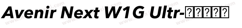 Avenir Next W1G Ultr字体转换